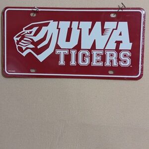 UWA Tigers Red License Plate